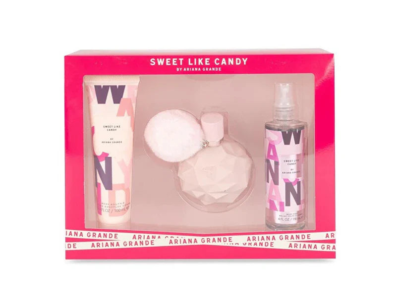 Sweet Like Candy Ariana Grande 3.4oz EDP & 3.4oz Body Souffle & 4oz Body Mist