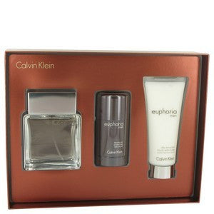 Euphoria for Men by Calvin Klein EDT 3.4 Oz/ Deo 2.6Oz. / A. S. 3.4 Oz.